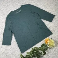 【CROWN STUDDED】長袖シャツ (L) グリーン since1972