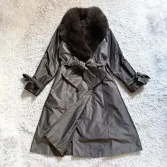 美品　エムズグレイシー　FOXファーロングコート　　38 ベルト ライナー　中綿