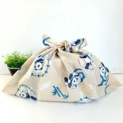 あずま袋◆手拭い◆エコバック◆コンビニバック◆ハンドメイド【風神雷神パンダ】