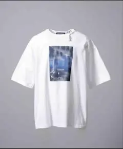 MAISON SPECIAL アブストラクトハンド プリントステッチTシャツ