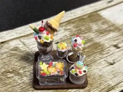 ［カラフルアイスセット］ミニチュアスイーツ　フェイクスイーツ