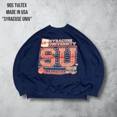 90sアメリカ製ビンテージスウェットカレッジシラキュース大学タルテックス短丈XL