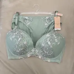 AMOSTYLE ブラジャーショーツセット E75 ミントグリーン