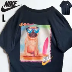 希少　海外限定　ナイキ　ビーチ　パグ　バックプリント　Tシャツ　ブラック