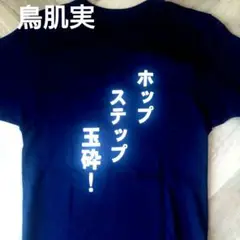 ☆ホップ ステップ 玉砕 ☆Tシャツ 黒　鳥肌　実