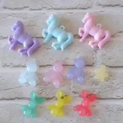 チャーム  10個セット ゆめかわ  うさぎ くま 馬 星