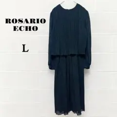 ロザリオエコー　ワンピース　長袖　黒　春　秋　喪服　冠婚葬祭　フォーマル　レース