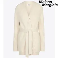 希少 美品 Maison Margiela デコルテ ニット カーディガン S