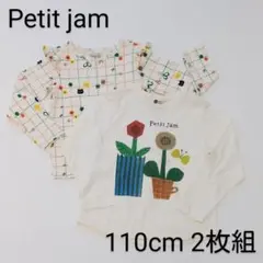 長袖 Tシャツ　２枚組　プチジャム　110cm　女の子
