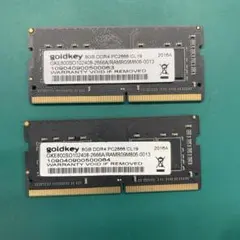 goldkey 8GB DDR4 2666MHz メモリ2枚 16GBセット