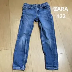ZARA122サイズ　デニムブルー スリムフィットパンツ