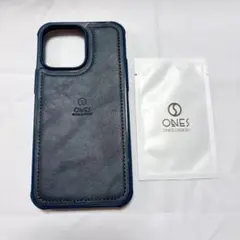 ONES iPhone 14 Pro Max レザーケース ネイビー