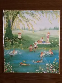藤田三歩 「メルヘンの詩」夕べの絵日記 色紙絵 木製額装 WEB限定】 Yahoo!オークション アート 絵 額装 色紙 「愛の詩