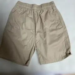 ベージュ ゴムウエスト ショートパンツ