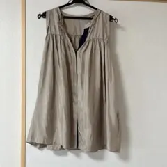 ベージュ ノースリーブ チュニック