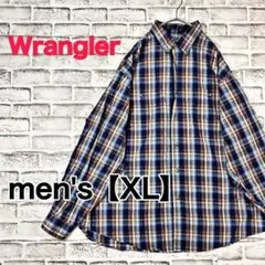 【G1060】Wrangler 長袖ボタンダウンシャツ【XL】チェック