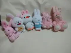 ウサギ　まとめて　6体セット　ぬいぐるみ　こ294
