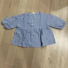 青と白のストライプ 半袖 130