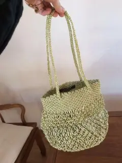 ships購入 完売品 バグマティ マクラメバッグ ゴールド BAGMATI