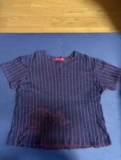 A.S.M ネイビー 赤 ストライプ Tシャツ