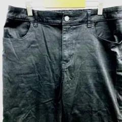 【n,】ニッセン ブラック カジュアルパンツ 後ろゴム ストレッチ LLサイズ