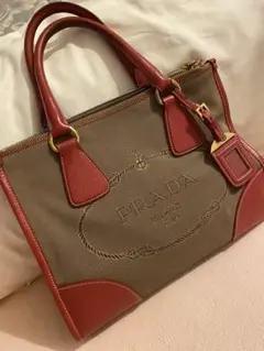 PRADA♡BN2288カナパキャンバスショルダーバッグ