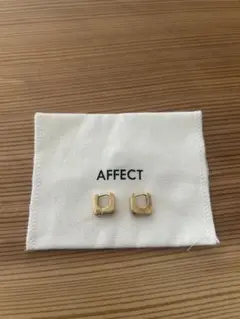 AFFECT NAVE スクエアピアス Sサイズ ゴールド 2個セット