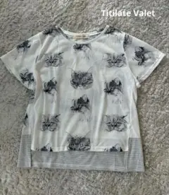 Titilate Valet 猫柄 半袖 カットソー