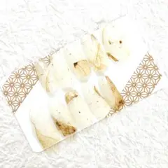 【現品限り】 ネイルチップ 和紙 和風 白 ホワイト