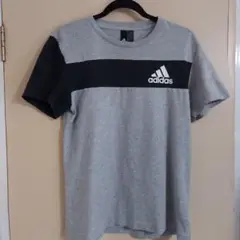 adidas クルーネック Tシャツ グレー/ブラック