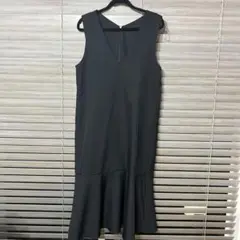 GU ブラック ノースリーブ ロングワンピース　フレア　ジャンパスカートLサイズ