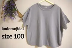 kodomojidai グレー 無地 Tシャツ 100