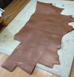 レザークラフト　レザー　牛革　革　茶色①