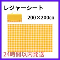 レジャーシート200cm×200cm黄 アウトドア ピクニックシート 遠足