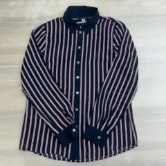 $ TOMMY HILFIGER ストライプ長袖シャツ XS