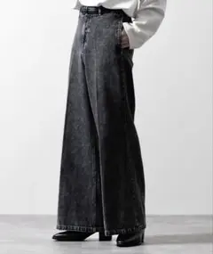 ヴィンテージデザイン フレアデニムパンツ