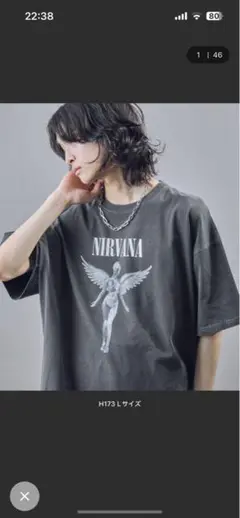 NIRVANA グレー オーバーサイズTシャツIN UTERO