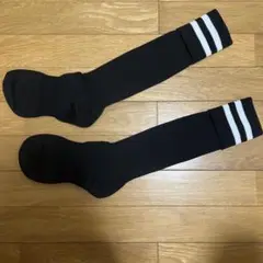 サッカー ソックス 22〜24cm 黒