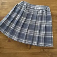 【しまむら】 チェック柄プリーツスカート　インナーパンツ付き　140サイズ