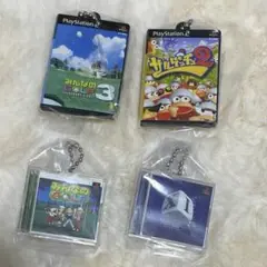 ゲームパッケージ ミニチュアチャーム サルゲッチュ　みんなのゴルフ　sai