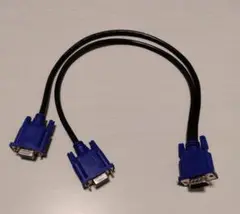 ✨VGA スプリッタケーブル Y字型 VGA 分配器 VGA延長ケーブル