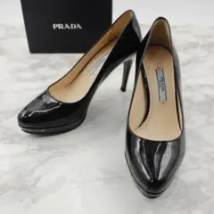 ✨美品✨ PRADA パンプス エナメル アイコン ハイヒール 黒