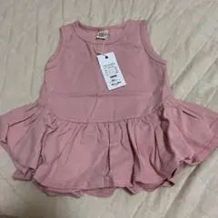 新品タグ付き　Bee de Bee ピンク ペプラムトップス 130