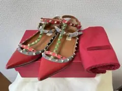 ヴァレンティノ ロックスタッズ フラット パンプス39