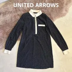 《美品》dolce vita ネイビー馬柄長袖チュニック Sサイズ　左馬