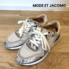 MODE ET JACOMO /モードエジャコモ、スネーク柄スニーカー、23cm