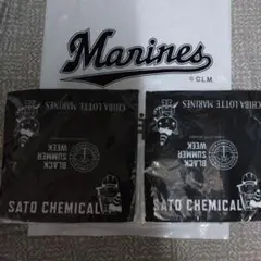 CHIBA LOTTE MARINES ブラックサマーウィークタオル　新品２枚組
