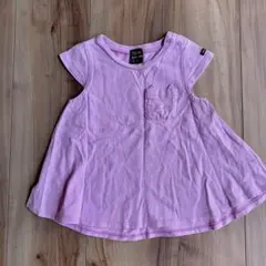 プティマイン　ネコ　シャツ　トップス　紫