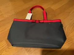 キャンバス製トートバッグ 紺色とレッド