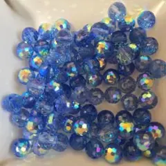 青色アクリルラウンドビーズまとめ売り50個以上